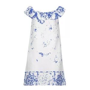 Manila Grace summer dress sz. 6 white 100% ramie NWOT